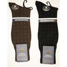 100% Mercerized Cotton Thin Pattern Dress Socks