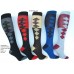 SZ 5-10 (2) Tone black and charcoal knee high argyle socks