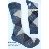 Charcoal Brown Ivory Cotton Argyle ..