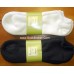 3 Pack of  White Vannucci big and tall padded No-Show cotton socks