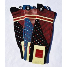 3 Pairs Assorted Vannucci Imperial Big & Tall Mercerized Cotton Dress Socks