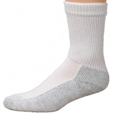 6 Pk Cushioned Gray Bottom Cotton Boot Crew Socks