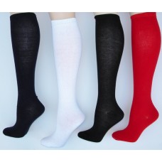 6 pairs Sockbroker solid cotton knee high socks
