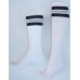19 inch White Tube Socks Royal blue/ Gray 3 Stripe
