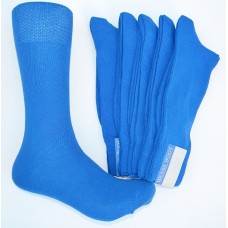 6 pairs groomsmen Royal Blue woven cotton dress socks size 8-12 Men's