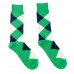6 Pairs Cotton Argyle Dress Socks