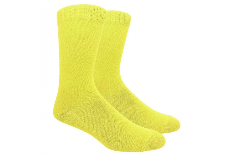 True Yellow Men's Cotton Dress Socks