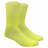Neon Yellow Cotton Dress Socks  - M..