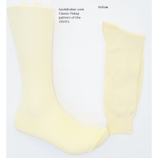 Classic pique yellow cotton dress socks size 8-12