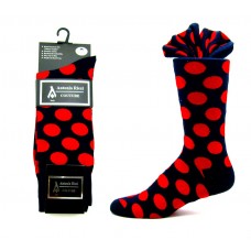 Ricci couture premium navy and red cotton polka-dot dress socks Ricci couture premium navy and red cotton polka-dot dress socks