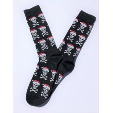 Novelty Skull Santa Socks