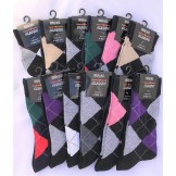 12 Pairs Of Colorful Argyle socks S..
