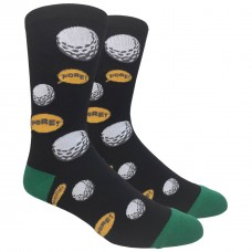Novelty Black Golf Socks (FORE!)