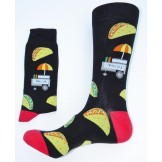 Taco Cart Novelty Men's Cotton Sock..