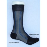 Mens Light Blue Origins Silky Sheer Knee-High OTC Nylon Dress Socks TN