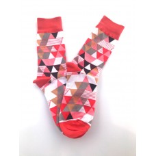 Pyramid triangle combed cotton dress socks size 8-12
