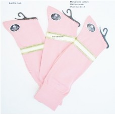 Premium Bubble Gum Pink Mercerized Cotton Socks-Men's Premium Bubble Gum Pink Mercerized Cotton Socks-Men's