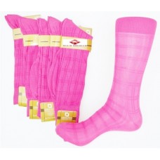 Fuchsia pink textured rayon formal dress socks by Origins size 8-12