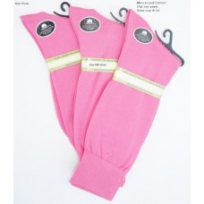 Premium hot pink mercerized cotton dress socks-Men's