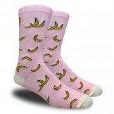 Pink Banana Dress Socks