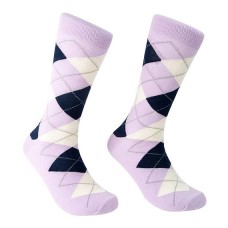 Lavender / Lilac Cotton Argyle Socks