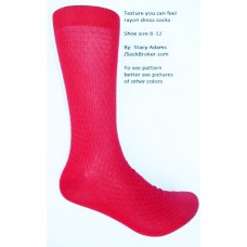 Bright red textured rayon formal dress socks by Stacy Adams size 8-12 Bright red textured rayon formal dress socks by Stacy Adams size 8-12
