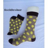  Brown with yellow polka dots cotto..