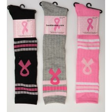 Cancer Awareness knee high socks  "Pink Ribbon"