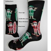 Surfin santa cotton socks for chris..