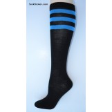 Black and Periwinkle blue 3 striped..