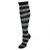 Black and Charcoal Striped Knee Hig..