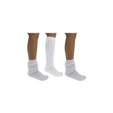 6 Pack Of White Heavy Cushioned Slouch Knee High Socks size 5-9