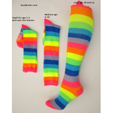 Children's pink rainbow knee high socks for kids