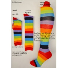 Children's rainbow knee high socks for kids