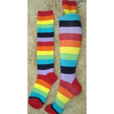 Rainbow striped knee high socks Rainbow striped knee high socks