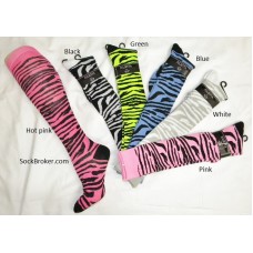 Zebra print stripe knee high socks by Julietta Zebra print stripe knee high socks by Julietta