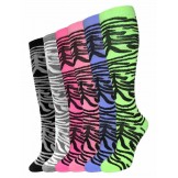 Zebra print stripe knee high socks ..