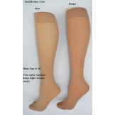 Beige color opaque thin nylon knee ..
