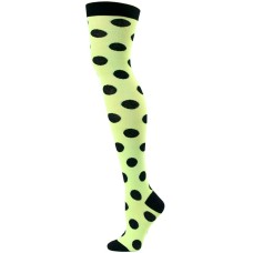 Mint green with black polka-dot over the knee / thigh high socks