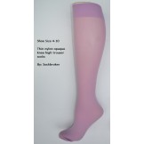 Lavender opaque thin nylon knee hig..