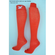 Orange Playboy knee high socks