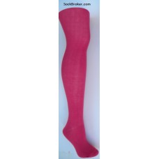 Hot pink cotton over the thigh high socks