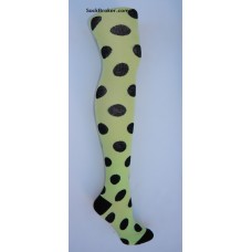 Mint green with black polka-dot over the knee / thigh high socks Mint green with black polka-dot over the knee / thigh high socks