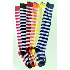 knee high socks with white stripes