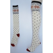 Sale!! O'Neill Ivory polka dot over the knee thigh hi socks Sale!! O'Neill Ivory polka dot over the knee thigh hi socks