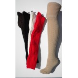 Cable Knit Boot Socks Over Knee / T..