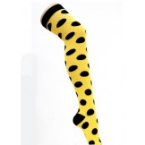 Yellow with black polka-dot over th..