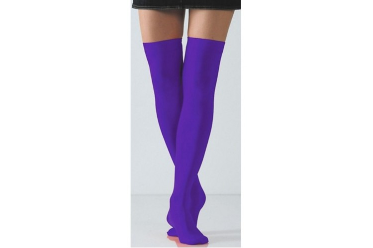 Plain Purple Over the Knee Socks