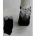Opaque ankle socks with bow for women by music leg